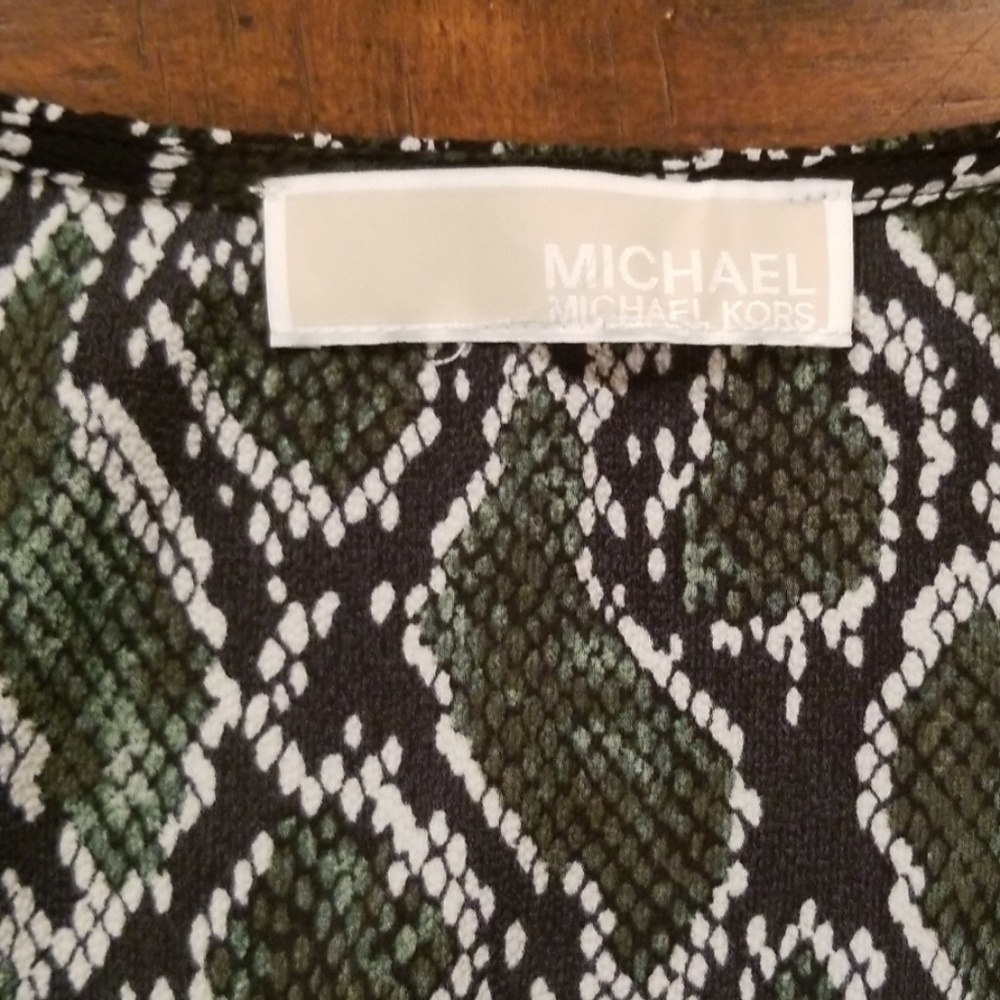 Michael Kors Green Python Print Top - image 2